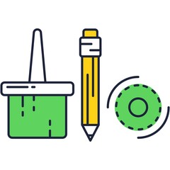 Digital tech integration flat vector concept icon