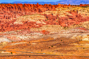 Painted Desert Red Fiery Furnace Arches National Park Moab Utah