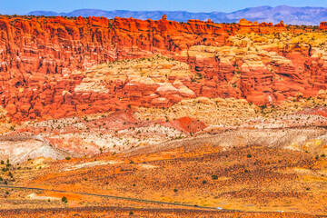Painted Desert Red Fiery Furnace Arches National Park Moab Utah