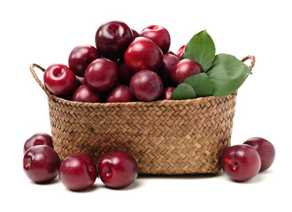 Sweet plum isolated on white background 