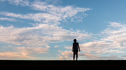 silhouette of a person against the sky