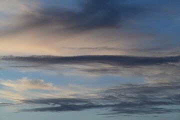 beautiful clouds in the blue sky