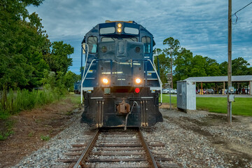 A Train Locomotive in Rural Southern Georgia, USA