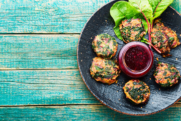 Healthy herb vegetarian cutlets
