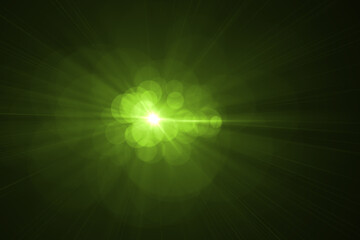 Lens flare effect on black blackground