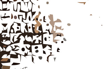 Brown and white background. Abstract vector. Modern geometric design. 2D rendering digital illustration.