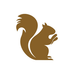 Squirrel icon vector logo template