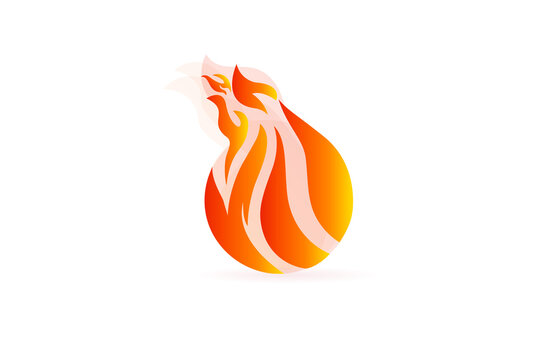 Fire Flames Logo Vector Eps10 Symbol Bonfire Icon Vector Image Design Template