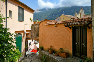 Fototapeta premium A street in the historic center of Maratea, a old town in the Basilicata region, Italy.
