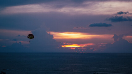 sunset over the sea