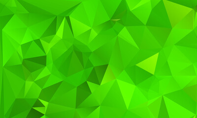 Abstract Green Color Polygon Background Design, Abstract Geometric Origami Style With Gradient