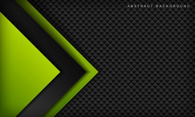 Abstract contrast green black corporate background. Vector tech geometric design.