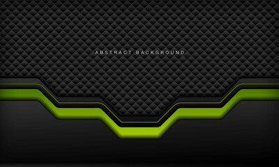 Abstract contrast green black corporate background. Vector tech geometric design.