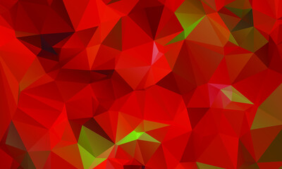 Abstract Red Color Polygon Background Design, Abstract Geometric Origami Style With Gradient