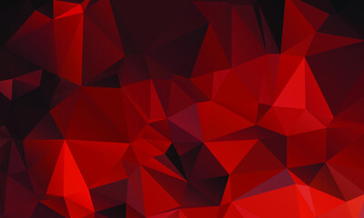 Abstract Red Color Polygon Background Design, Abstract Geometric Origami Style With Gradient