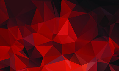Abstract Red Color Polygon Background Design, Abstract Geometric Origami Style With Gradient
