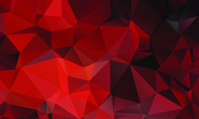 Abstract Red Color Polygon Background Design, Abstract Geometric Origami Style With Gradient