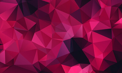 Fototapeta premium Abstract Red Color Polygon Background Design, Abstract Geometric Origami Style With Gradient