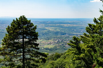 Obraz premium View from Avala hill near Belgrade, Serbia