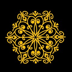 Simple Mandala Shapes, Mandala. Outline. Decorative antique elements. Oriental pattern, illustration. Islamic, Arabic, Indian, Moroccan, Spanish, Turkish, Pakistani, Asia.