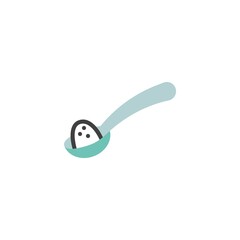 Spoon with salt flat icon