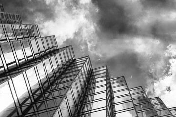 Exterior of modern architecture. Building abstract background