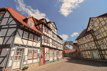 Romantisches Bad Sooden-Allendorf; Am Plan mit Steintor im Ortsteil Allendorf