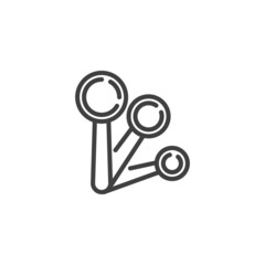 Measuring spoon line icon