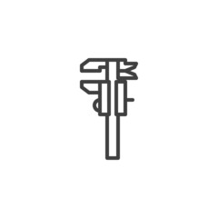 Caliper tool line icon