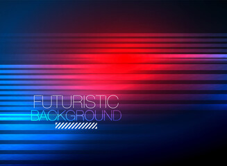 Bright neon color techno abstract background, shiny glowing neon lines in the dark background