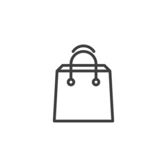 Shopping bag line icon