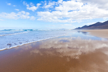 Remote beach of Cofete, Fuerteventura, Canary Islands, Spain