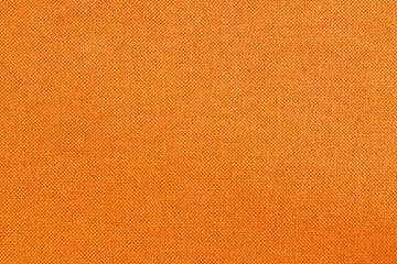 Poster Orange fabric cloth texture for background, natural textile pattern. © Tumm8899