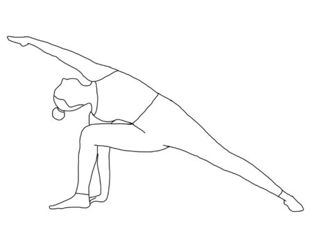 yoga, utthita parsvakonasana, extended side angle pose, standing side stretch
