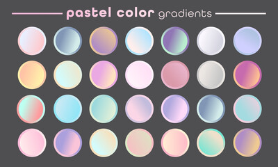 Beautiful soft pastel color gradients combination. Vector pastel template background. Illustration EPS10.