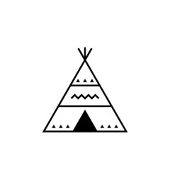 Indian tepee line icon. Vector © paintermaster