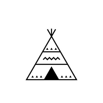 Indian tepee line icon. Vector