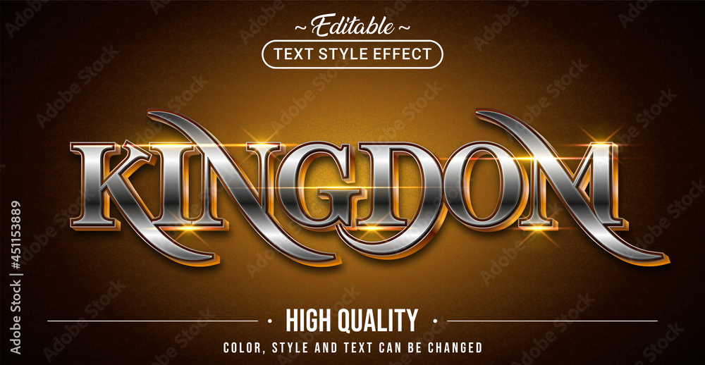 Poster Editable text style effect - Kingdom text style theme.