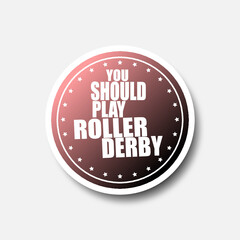 Roller derby sticker