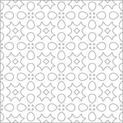 Vector pattern with symmetrical elements . Repeating geometric tiles from striped elements. black patterns.