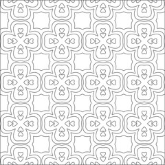 Vector pattern with symmetrical elements . Repeating geometric tiles from striped elements. black patterns.