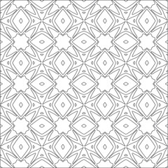 Vector pattern with symmetrical elements . Repeating geometric  tiles from striped elements. black patterns.