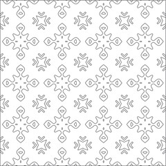 Vector pattern with symmetrical elements . Repeating geometric tiles from striped elements. black patterns.