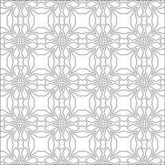 Vector pattern with symmetrical elements . Repeating geometric tiles from striped elements. black patterns.