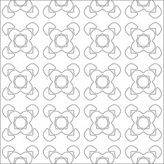 Vector pattern with symmetrical elements . Repeating geometric tiles from striped elements. black patterns.