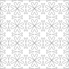 Vector pattern with symmetrical elements . Repeating geometric tiles from striped elements. black patterns.