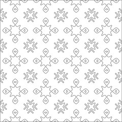 Vector pattern with symmetrical elements . Repeating geometric tiles from striped elements. black patterns.