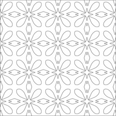 Vector pattern with symmetrical elements . Repeating geometric tiles from striped elements. black patterns.
