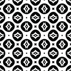 Seamless vector pattern in geometric ornamental style. Black ornament.