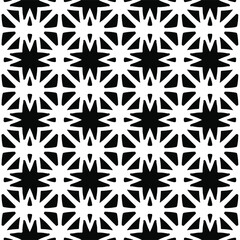 Seamless vector pattern in geometric ornamental style. Black ornament.